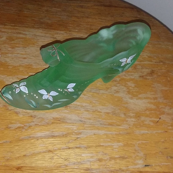 FENTON Willow Green Satin Cat Slipper - Picture 2 of 11